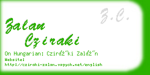 zalan cziraki business card